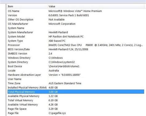 total physical memory less than installed|Iba pa.
